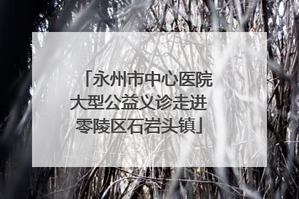 永州市中心医院大型公益义诊走进零陵区石岩头镇