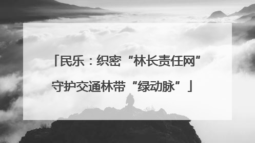 民乐：织密“林长责任网” 守护交通林带“绿动脉”