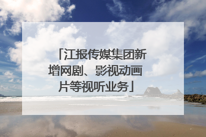 江报传媒集团新增网剧、影视动画片等视听业务