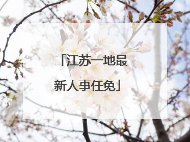 江苏一地最新人事任免
