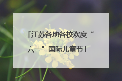 江苏各地各校欢度“六一”国际儿童节