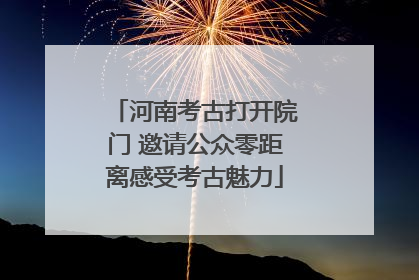 河南考古打开院门 邀请公众零距离感受考古魅力