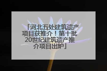 河北五处建筑遗产项目获推介！第十批20世纪建筑遗产推介项目出炉