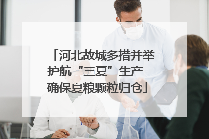 河北故城多措并举护航“三夏”生产 确保夏粮颗粒归仓