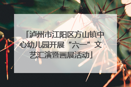 泸州市江阳区方山镇中心幼儿园开展“六一”文艺汇演暨画展活动