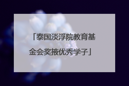 泰国淡浮院教育基金会奖掖优秀学子