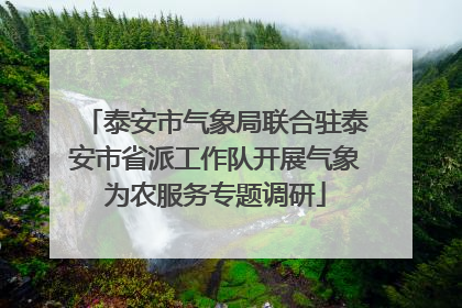 泰安市气象局联合驻泰安市省派工作队开展气象为农服务专题调研