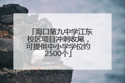 海口第九中学江东校区项目冲刺收尾，可提供中小学学位约2500个