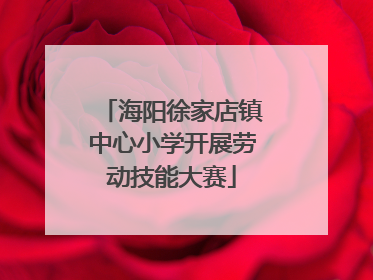 海阳徐家店镇中心小学开展劳动技能大赛