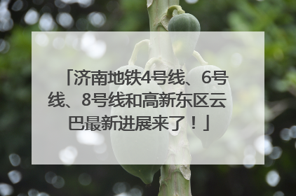 济南地铁4号线、6号线、8号线和高新东区云巴最新进展来了！