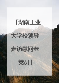 湖南工业大学校领导走访慰问老党员