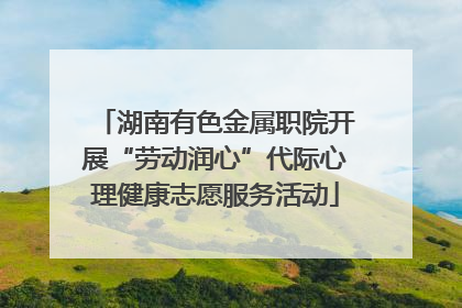 湖南有色金属职院开展“劳动润心”代际心理健康志愿服务活动