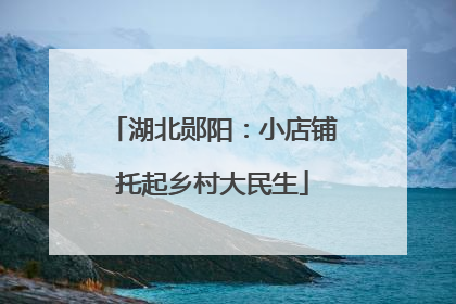 湖北郧阳：小店铺托起乡村大民生