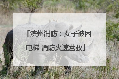 滨州消防：女子被困电梯 消防火速营救