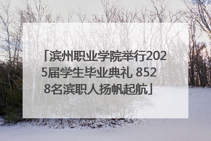 滨州职业学院举行2025届学生毕业典礼 8528名滨职人扬帆起航