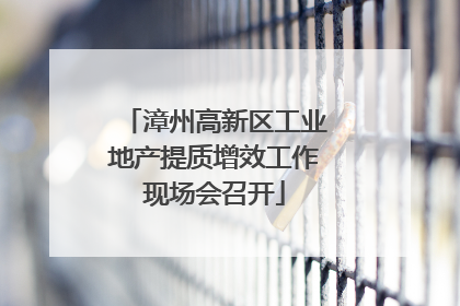 漳州高新区工业地产提质增效工作现场会召开