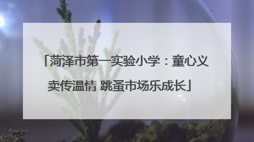 菏泽市第一实验小学：童心义卖传温情 跳蚤市场乐成长