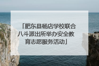 肥东县杨店学校联合八斗派出所举办安全教育志愿服务活动
