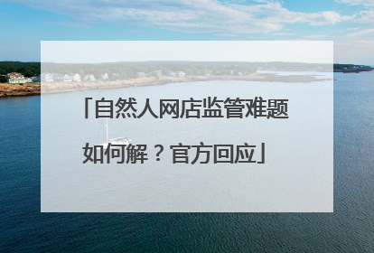 自然人网店监管难题如何解？官方回应
