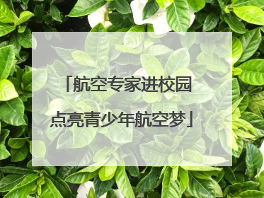 航空专家进校园 点亮青少年航空梦