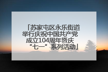 苏家屯区永乐街道举行庆祝中国共产党成立104周年暨庆“七一”系列活动