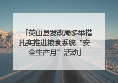英山县发改局多举措扎实推进粮食系统“安全生产月”活动