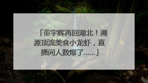 董宇辉再回湖北！溯源顶流美食小龙虾，直播间人数爆了……