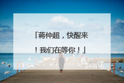 蒋仲超，快醒来！我们在等你！