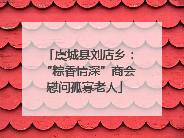 虞城县刘店乡：“粽香情深”商会慰问孤寡老人