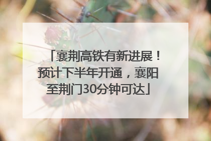襄荆高铁有新进展！预计下半年开通，襄阳至荆门30分钟可达
