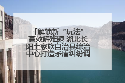 解锁新“玩法” 高效解难题 湖北长阳土家族自治县综治中心打造矛盾纠纷调处“终点站”