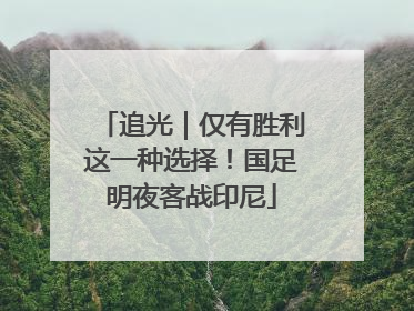 追光｜仅有胜利这一种选择！国足明夜客战印尼
