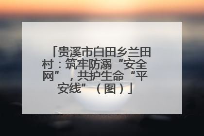 贵溪市白田乡兰田村：筑牢防溺“安全网”，共护生命“平安线”（图）