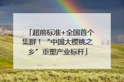 超前标准+全国首个集群！“中国大樱桃之乡”重塑产业标杆