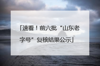 速看！前六批“山东老字号”复核结果公示