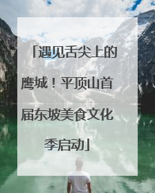 遇见舌尖上的鹰城！平顶山首届东坡美食文化季启动