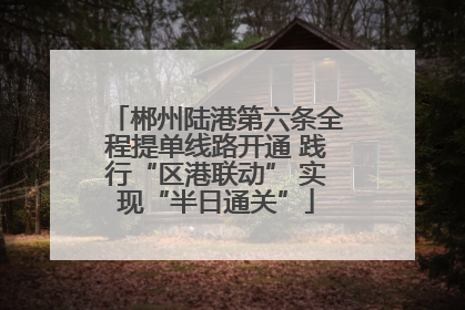 郴州陆港第六条全程提单线路开通 践行“区港联动” 实现“半日通关”