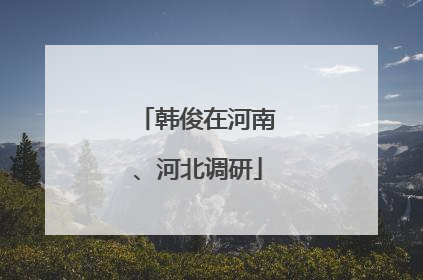 韩俊在河南、河北调研