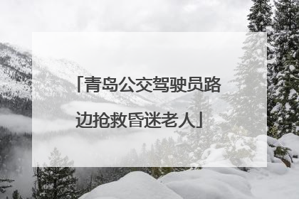 青岛公交驾驶员路边抢救昏迷老人
