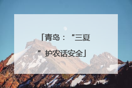 青岛：“三夏”护农话安全
