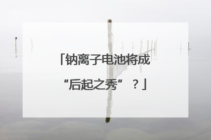 钠离子电池将成“后起之秀”？