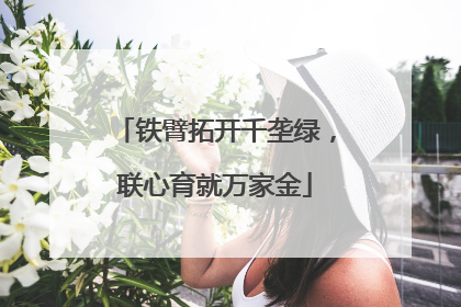 铁臂拓开千垄绿，联心育就万家金