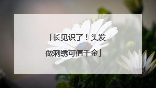 长见识了！头发做刺绣可值千金