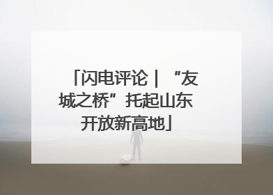 闪电评论｜“友城之桥”托起山东开放新高地