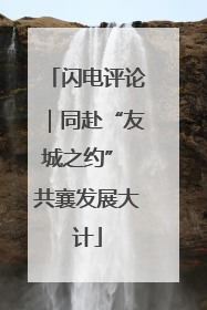 闪电评论｜同赴“友城之约” 共襄发展大计