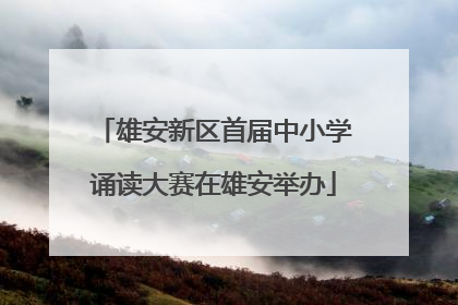 雄安新区首届中小学诵读大赛在雄安举办