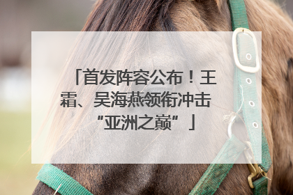 首发阵容公布！王霜、吴海燕领衔冲击“亚洲之巅”