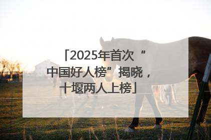 2025年首次“中国好人榜”揭晓，十堰两人上榜