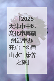 2025天津市中医文化市集蓟州站举办 开启“药香山水”康养之旅