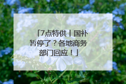 7点特供丨国补暂停了？各地商务部门回应！